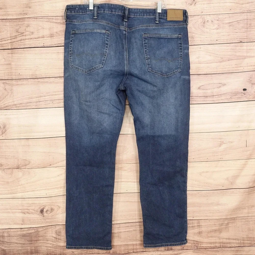 American Eagle Jeans Mens 40x32 Blue Original Straight Airflex+ Denim Pants